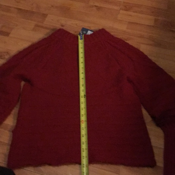 Crewneck Femme Pullover Sweater Red XS - Picture 4 of 11